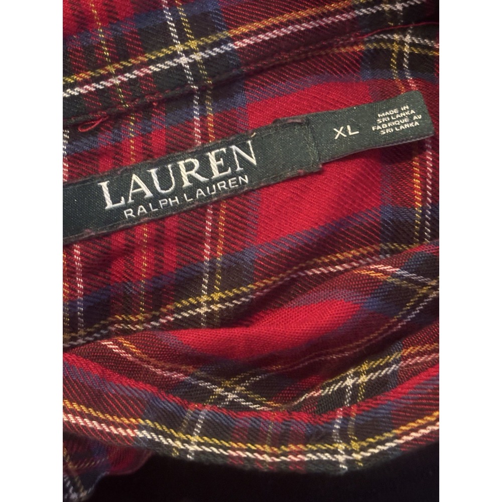 Lauren Ralph Lauren Red Plaid Button-Down Shirt - Picture 9 of 10